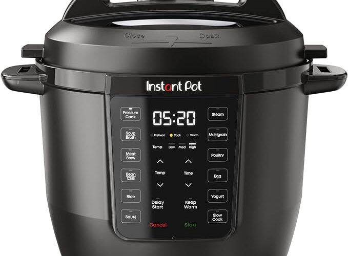 Instant Pot 6QT RIO 7-in-1 Multi-Cooker, Pressure Cooker, Slow cook, Sauté, Steam, Rice Maker, Yogurt, & Warmer, Black, 6 Quarts